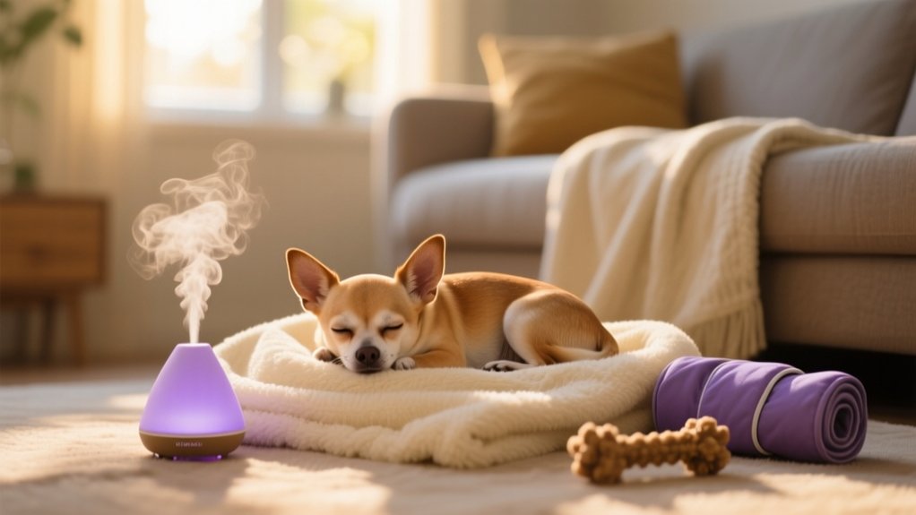 at home small dog anxiety relief