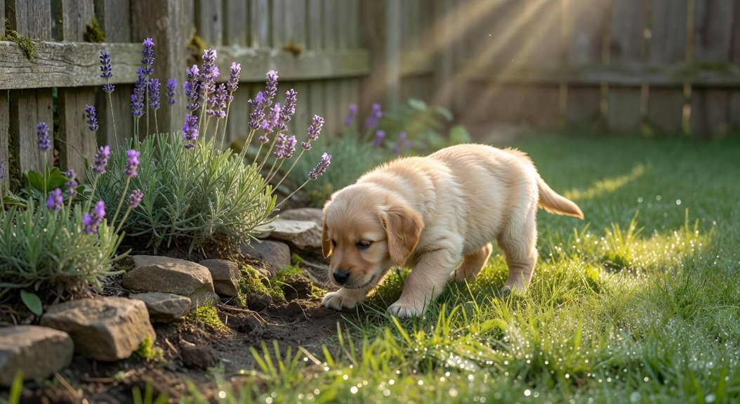 consistent outdoor potty area