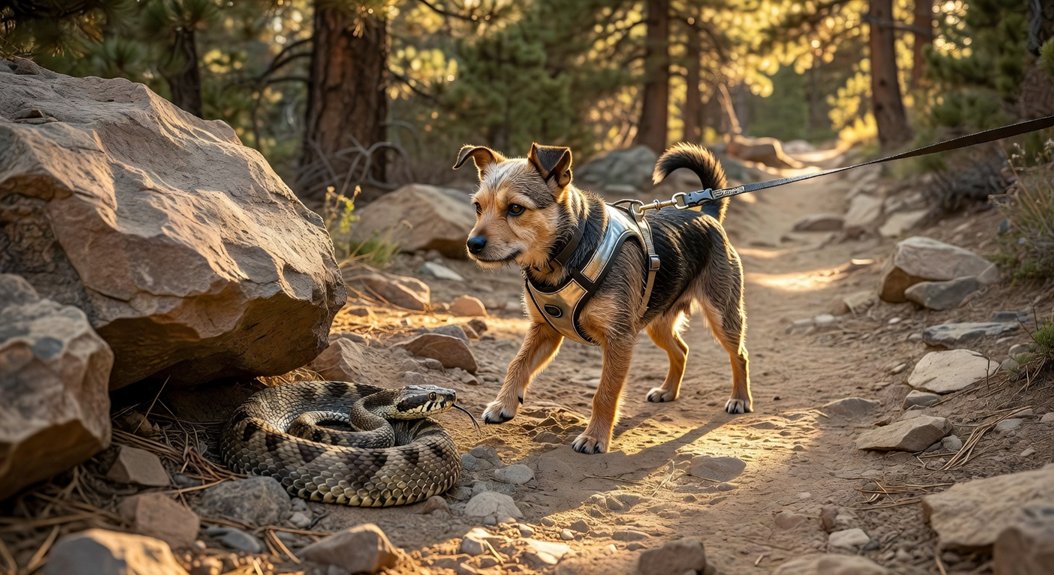 leash dog during wildlife encounters