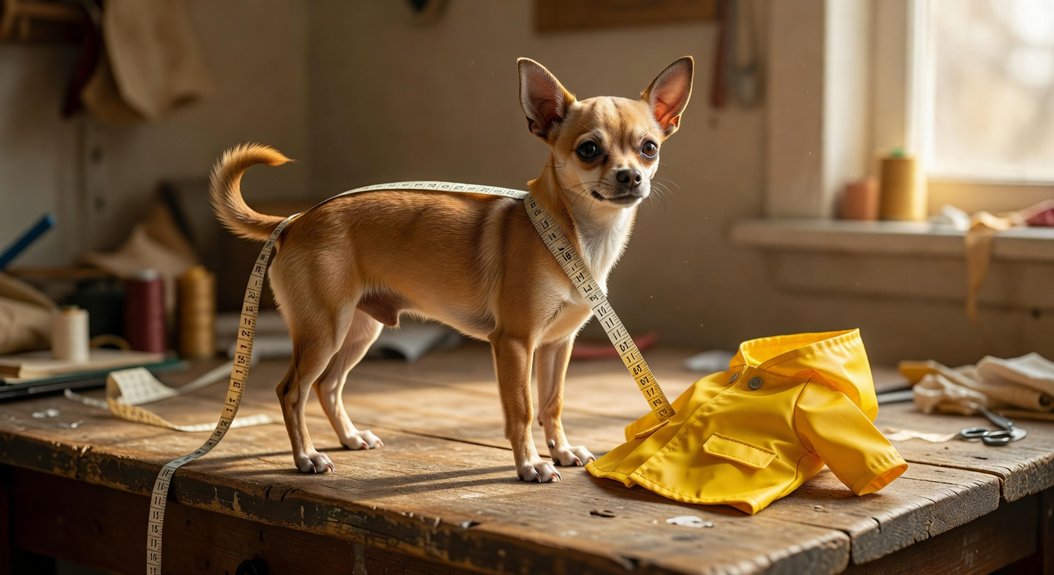 measure dog for raincoat