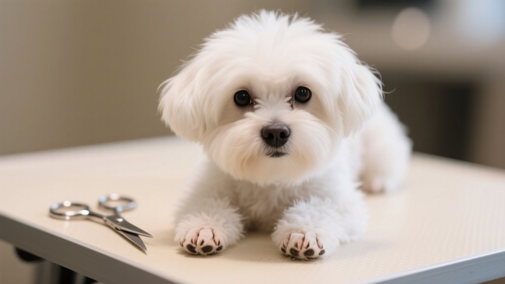 trim dog eye and paw
